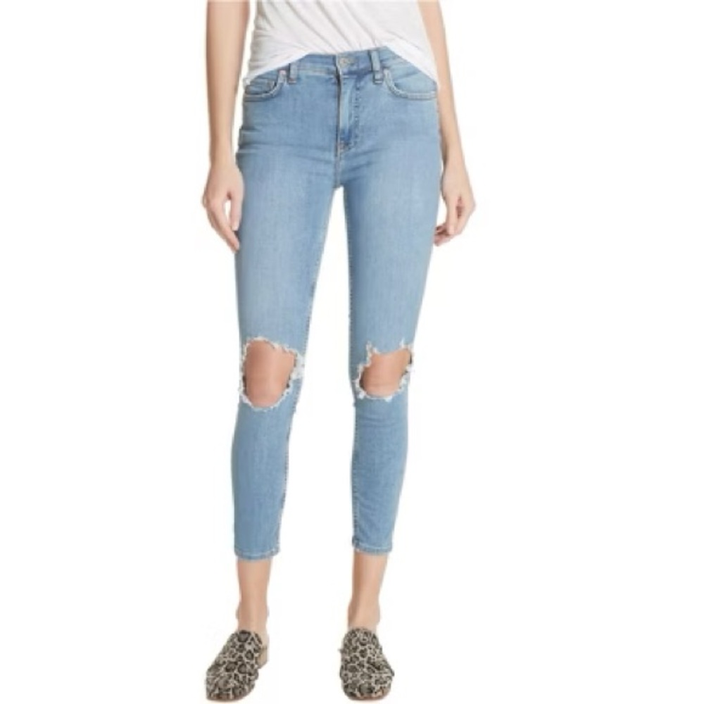 Free People Busted Knee Skinny Jeans Size 27